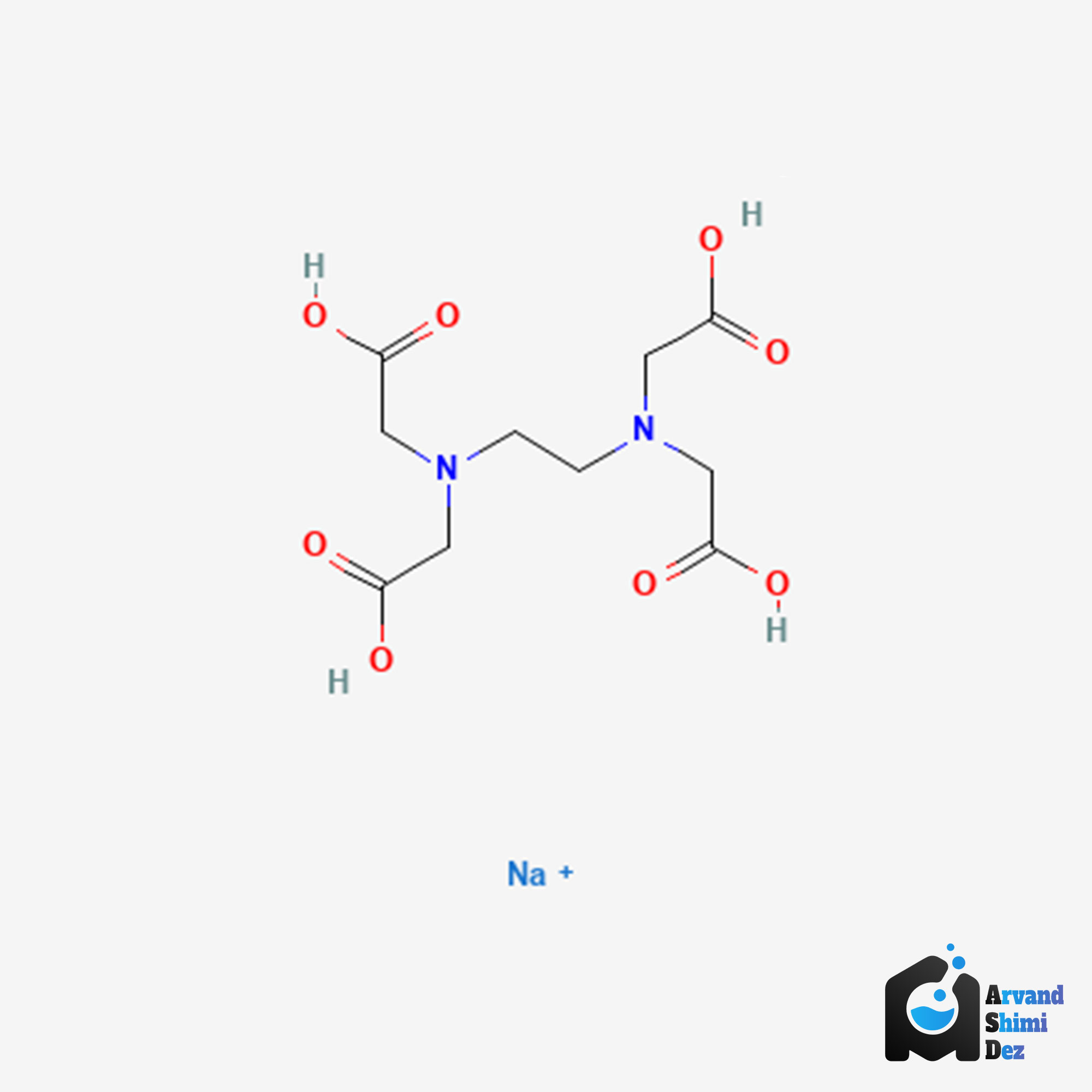 ساختار شیمیایی ادتا 2 سدیم