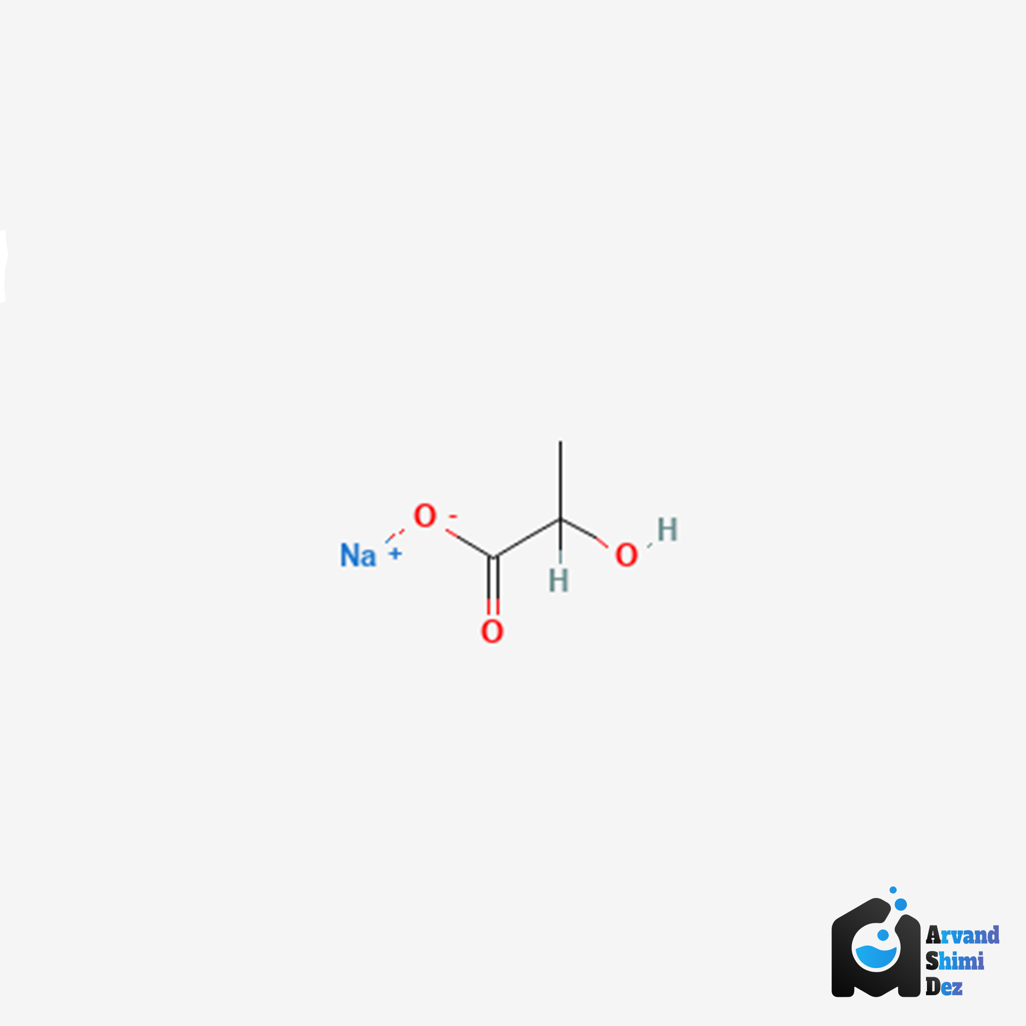 ساختار شیمیایی لاکتات سدیم