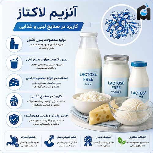 کاربرد آنزیم لاکتاز در صنایع لبنی